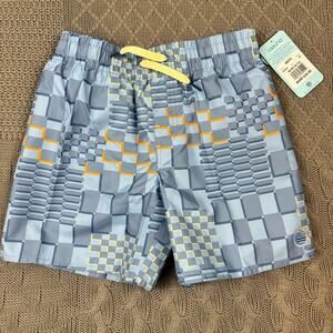 Laguna Boys Geometric Patterned Swim Trunk Shorts 10/12
